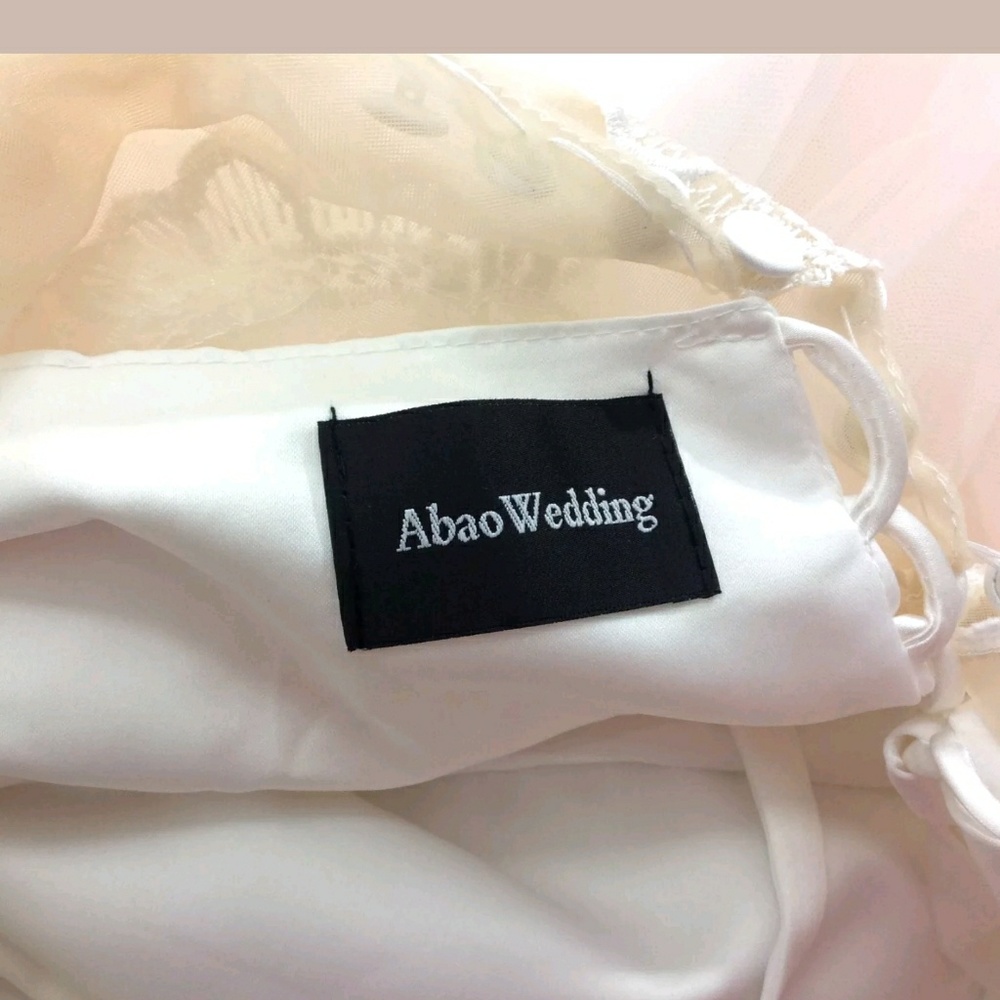 Abao Wedding Girls Dress Lace Tulle Illusion - Picture 4 of 6